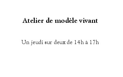 Mod&egrave;le vivant