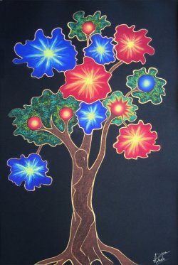 Le printemps de nuit - 75 x 55 cm